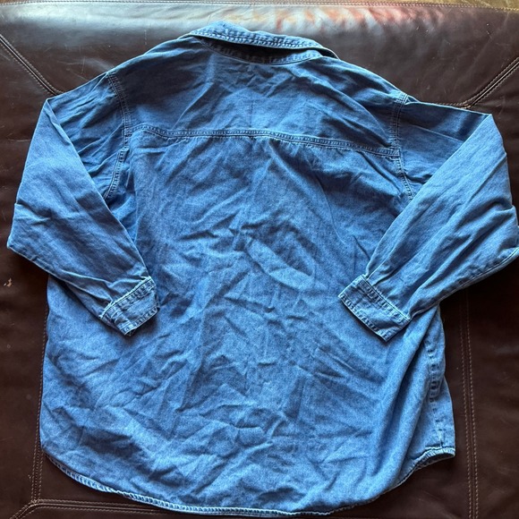 Disney Mickey Mouse‎ Denim Button Up Shirt Women 22W 24W Embroidered - Picture 4 of 4